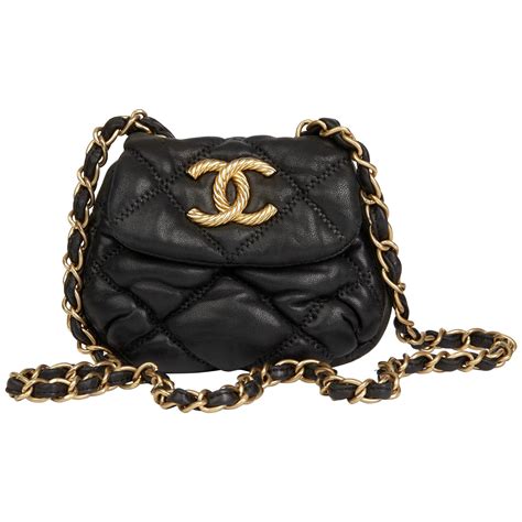 chanel black bubble bag